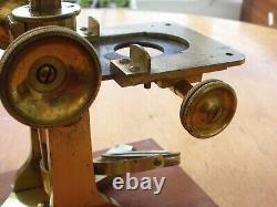 Antique Ross Pattern Bar Limbed Microscope. With Slides