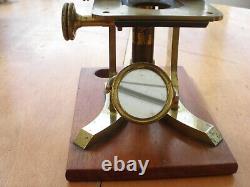 Antique Ross Pattern Bar Limbed Microscope. With Slides