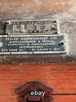 Antique Seiler Instruments Company Theodolite In A LEITZ antique Wooden Box