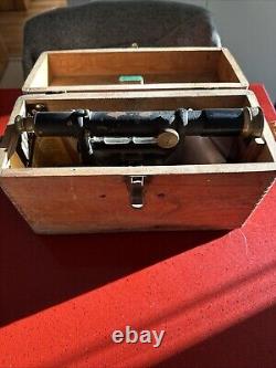 Antique Seiler Instruments Company Theodolite In A LEITZ antique Wooden Box