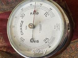 Antique Sestrel Chrome Ships Marine Barometer Maker R IRVIN & Sons Aberdeen
