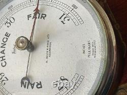 Antique Sestrel Chrome Ships Marine Barometer Maker R IRVIN & Sons Aberdeen