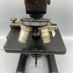 Antique Spencer Microscope S. L. Co. 533/ Original Fitted Wood Case (Lock & Key)