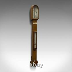 Antique Stick Barometer, Walnut, Scientific Instrument, Negretti & Zambra, 1900