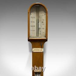 Antique Stick Barometer, Walnut, Scientific Instrument, Negretti & Zambra, 1900