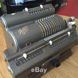 Antique Thales Mechanical Calculator Adding Machine Pin Wheel Ebstein Frères