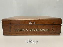 Antique Thomas A. Edison's No. 4 Mimeograph A. B. Dick Company