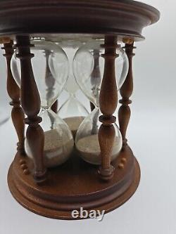 Antique Triple Glass Timer Hourglass Sand Glass 20th Century