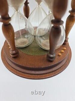 Antique Triple Glass Timer Hourglass Sand Glass 20th Century