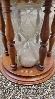 Antique Triple Glass Timer Hourglass Sand Glass 20th Century