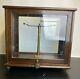 Antique Victor Glass Cased Scales Scientific Weighing Apothecary Large Mahogany