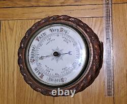 Antique Victorian Barometer Nautical Maritime Ship Marine Boat Instrument