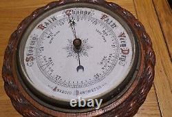 Antique Victorian Barometer Nautical Maritime Ship Marine Boat Instrument