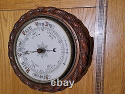 Antique Victorian Barometer Nautical Maritime Ship Marine Boat Instrument