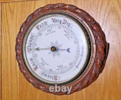 Antique Victorian Barometer Nautical Maritime Ship Marine Boat Instrument