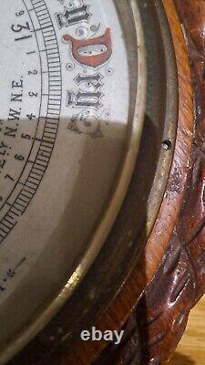 Antique Victorian Barometer Nautical Maritime Ship Marine Boat Instrument