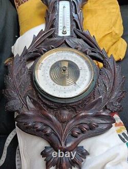 Antique Victorian Black Forest Barometer