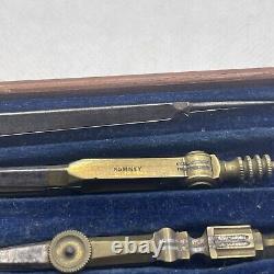 Antique Victorian Draughtsman Tools Drawing Instruments G Rowney/husbands