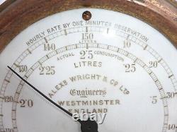 Antique Victorian Gas Meter Gauge Alex Wright & Co XL Steampunk