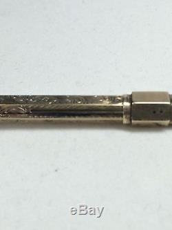 Antique Victorian Gold Mechanical Pencil & Seal Owned by Dr. W. J. Buhot MD