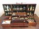 Antique Victorian Mahogany Apothecary Medicine Cabinet Box Bottles Scales Pestle