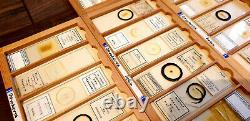 Antique/ Vintage Collection Of Scientific Botany Microscope Slides 1920 To 1990