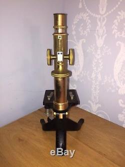 Antique Vintage E Lietz Wetzlar Brass Microscope (sorry UK Bidders Only)