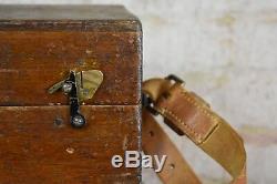 Antique Vintage Hilger and Watts Theodolite surveyors instrument 84177 wooden