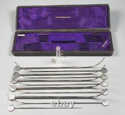 Antique Vintage Millikin Lawley Medical Catheter Steel 12 Pce Instruments Cased