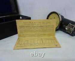 Antique Vintage Rare Adjustable German Tachometer With Case & Papers