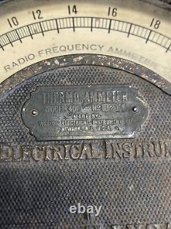 Antique Vintage Weston Electrical Radio Frequency Ammeter Gauge Powerhouse