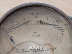Antique Volt Meter By Tudor Accumulator Co Ltd London c1910s some water marks