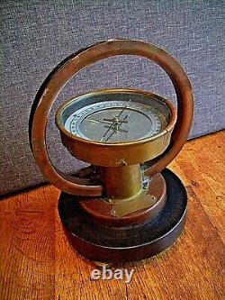 Antique W&J George Brass & Bakelite Magnetometer/Compass Scientific Instrument
