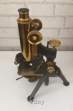 Antique W. Watson & Son Microscope 6282. Fantastic Cased & With Lenses etc