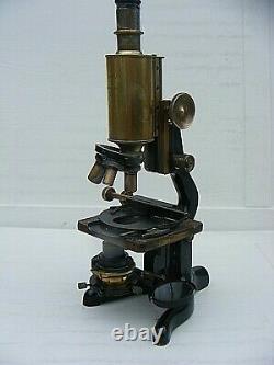 Antique W. Watson & Sons Brass Microscope Bactil