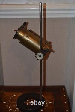 Antique brass ISGT Cooke Troughton Simms Microscope magnifying lamp