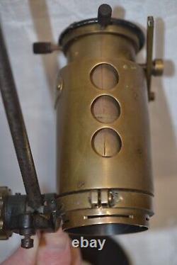 Antique brass ISGT Cooke Troughton Simms Microscope magnifying lamp