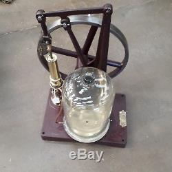 Antique brass laboratory hand Vacuum pump Geryk Iron & brass