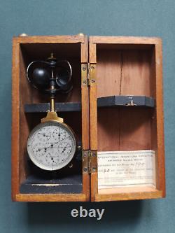 Antique bronze anemometer by H. Hughes, with original box, ser. Number 599