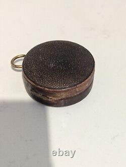 Antique cased Brass pocket Barometer vintage Barometer