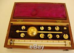 Antique complete cased SIKES'S HYDROMETER-R THOMSON LONDON