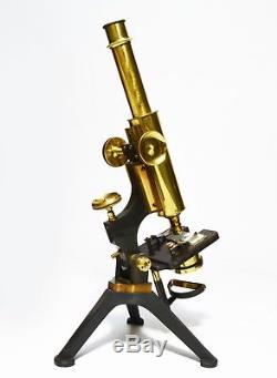 Antique compound microscope,'Fram' by Watson & Sons of London, circa 1907