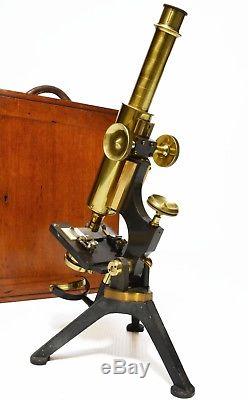 Antique compound microscope,'Fram' by Watson & Sons of London, circa 1907