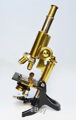 Antique compound microscope by James Swift of London, 1890s