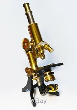 Antique compound microscope by James Swift of London, 1890s