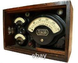 Antique electrical'multimeter' testing equipment, Weston Electrical Corporation