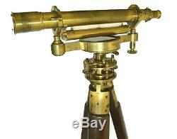 Antique theodolite SURVEYORS LEVEL, Street of London CASE and TRIPOD included