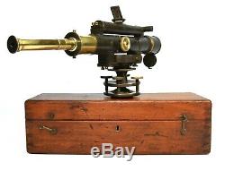Antique vintage surveyors level, 1920s CASE and period TRIPOD stand included