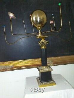 Antiqued orrery planetarium solar system by SC artist, Will S. Anderson