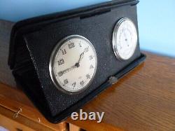 Art Deco 8 Day Traveling Clock And Barometer